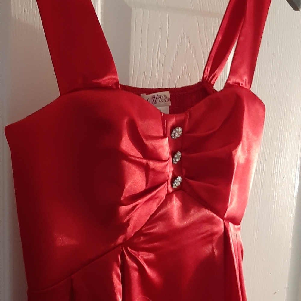 As You Wish Size SMALL RED Evening or Prom Dress B